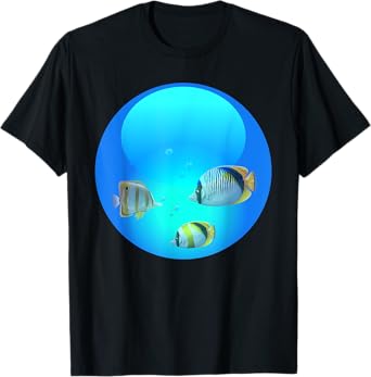 Frutiger Aero Aesthetic Tech Orb Fishes T-Shirt