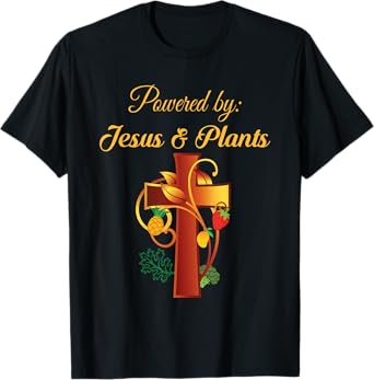 Christian Shirt Jesus and Plants Vegan Vegetarian Christian T-Shirt