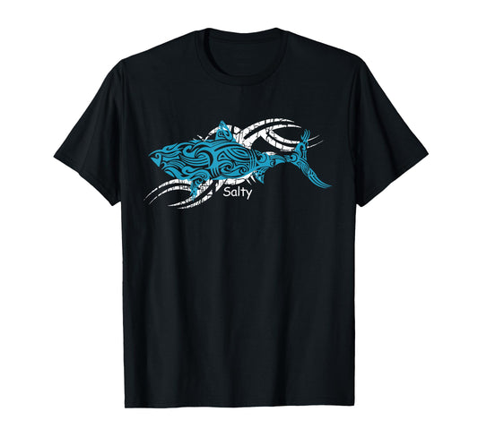 Salty Tribal Whale Shark Ocean Wildlife Lover Men Women Kid T-Shirt
