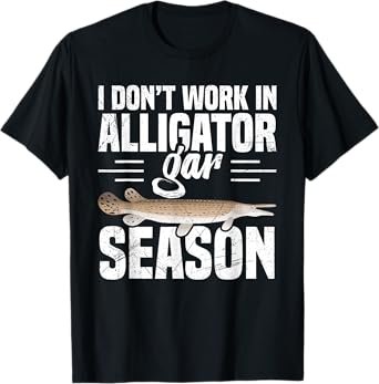 Alligator Fisher Fishing Lure Fisherman Rod Alligator Gar T-Shirt