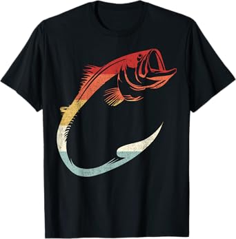 Cool Minimal Fish Hook Art for Fishing Enthusiasts T-Shirt