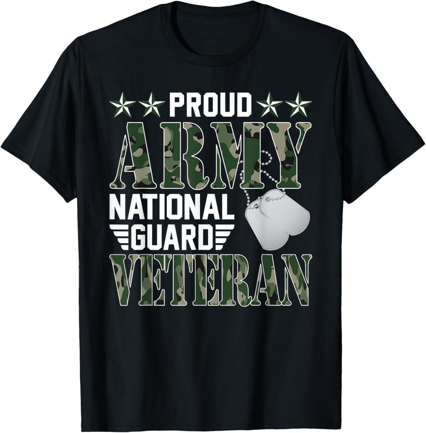 Proud Army National Guard Veteran Military Family Veteran T-Shirt