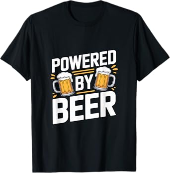 Powered by Beer Enthusiast Brew Lover T-Shirt