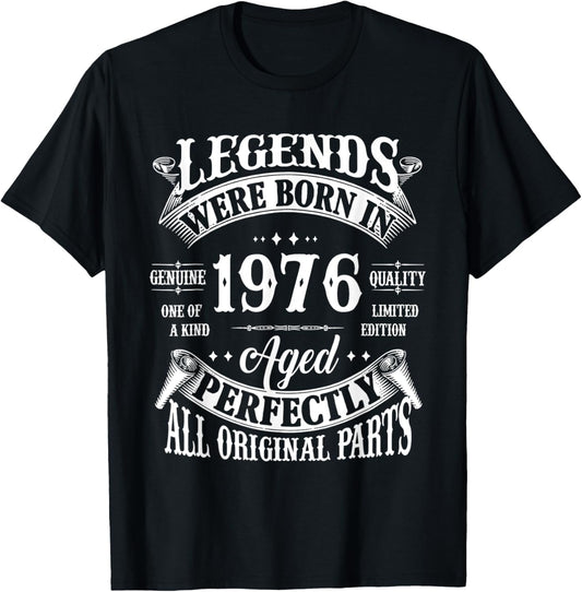50th Birthday Shirt Vintage Born In 1976 50 Years Old B-day T-Shirt