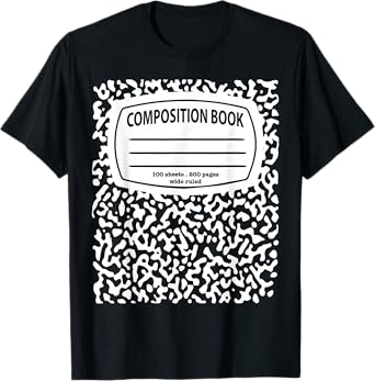 Composition Notebook Costume - Matching Group Halloween T-Shirt