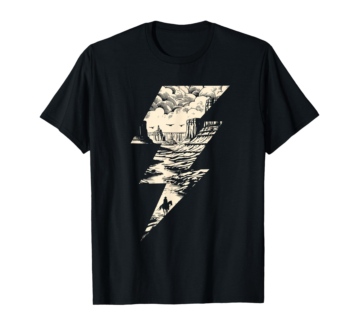 Wild West Lightning Bolt Vintage Western Country Cowboy T-Shirt