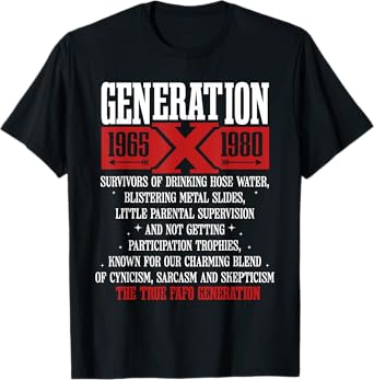 Generation X 1965 1980 Survivors Of Drinking Hose Water T-Shirt