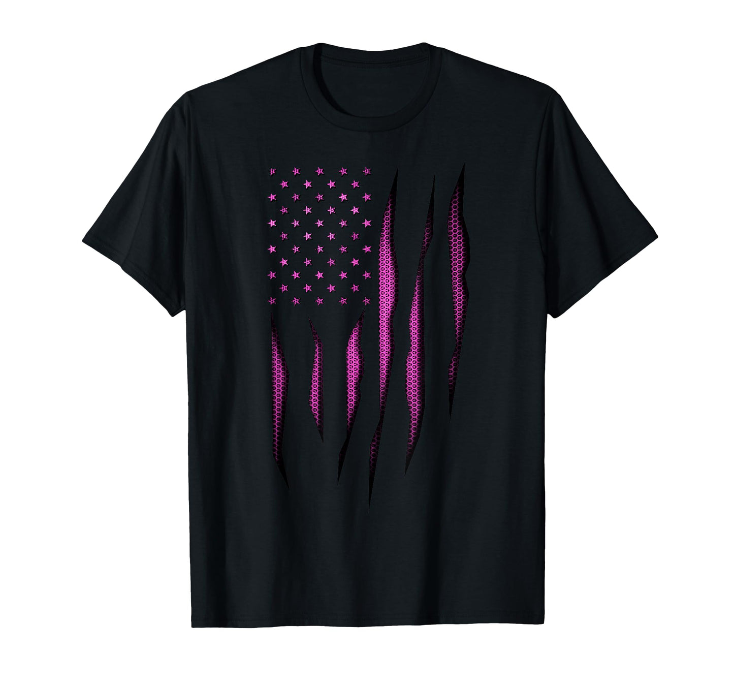 Pink Carbon Onyx American Flag T-Shirt