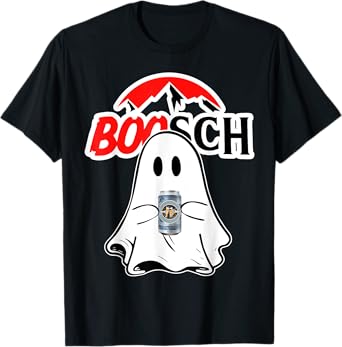 Boosch-Beer Halloween Funny Ghost Drinking Beer Women Men T-Shirt