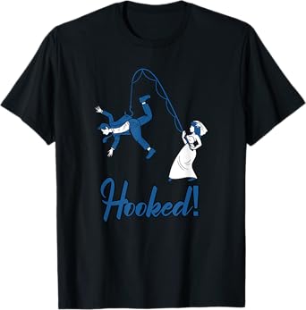 Hooked Wife Fishing Groom Funny Bachelor's Party Men Gift T-Shirt