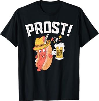 Oktoberfest Prost Funny German Bavarian Wurst Beer Men Women T-Shirt