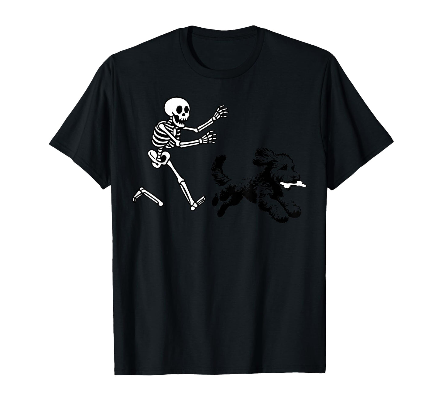 Funny Doodle Running Skeleton Halloween T-Shirt