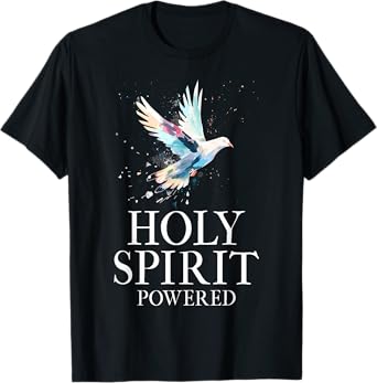 Christian White Dove Bird Watercolour Holy Spirit T-Shirt