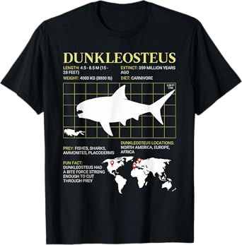 Dunkleosteus Devonian Sea Monster Extinct Animal T-Shirt