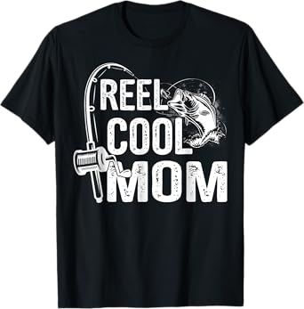 Reel Cool Mom Fisherwoman Fishing Lover For Mother's Day T-Shirt