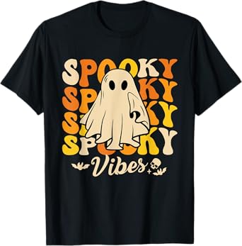 Spooky Vibes Funny Lazy Halloween Costume Outfit Womens T-Shirt