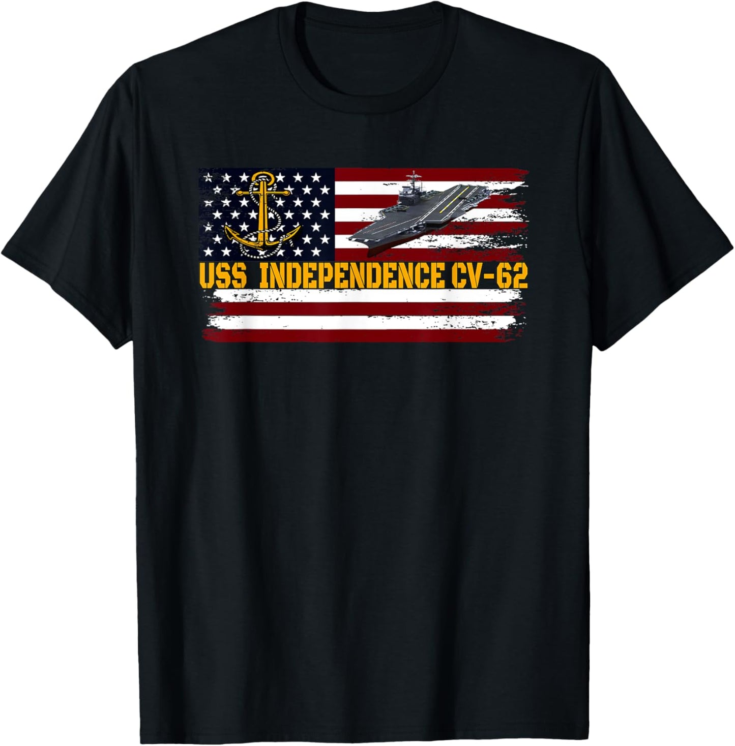 Aircraft Carrier USS Independence CV-62 Veterans Day Fathers T-Shirt