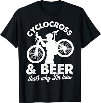Cyclocross & Beer Enthusiast Design T-Shirt
