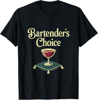 Bartender’s Choice Fine Calligraphy Bar Graphic T-Shirt