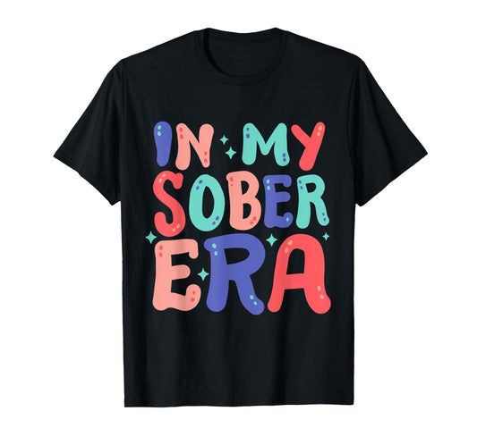 In My Sober Era Retro Groovy Hippie AA Sobriety Pride Women T-Shirt