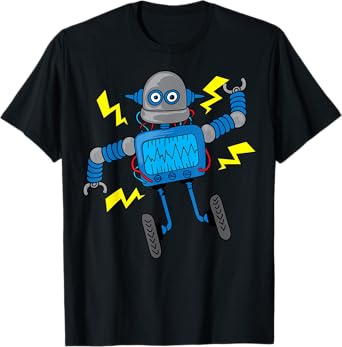 Cool Robot Art For Boys Girls Kids Robotics Engineer Robot T-Shirt