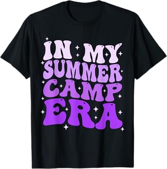 In My Summer Camp Era Groovy Funny Camping Camper Vacation T-Shirt