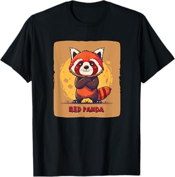 Cool standing Red Panda for a Casual and Funny Look T-Shirt