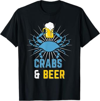 FUN BLUE CLAW CRABS & BEER LOVE CRABBING & FISHING SEAFOOD T-Shirt