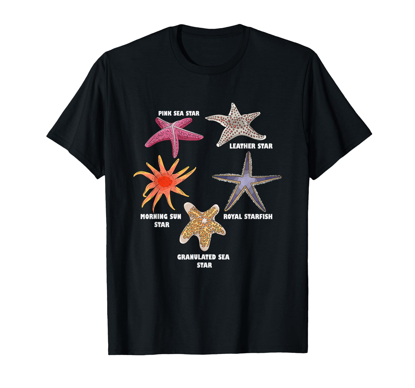 Sea Star Types Starfish Species Underwater Marine Starfish T-Shirt