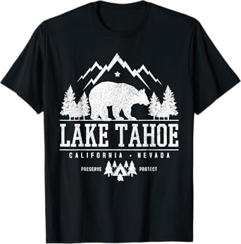 Lake Tahoe California - Bear Mountains Nature Camping Gift T-Shirt
