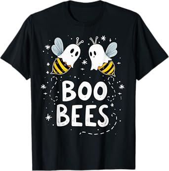 Funny Boo Bees Boobs Ghost Bee Last Minute Halloween Costume T-Shirt