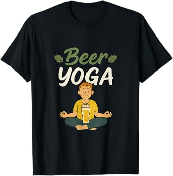 Beer Yoga Party Crew Graphic for Yoga and Beer Lovers T-Shirt