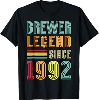 Brewing Legend 1992 Brewery Brewmaster 33 Years Brewer T-Shirt