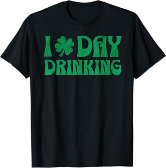 Retro I Clover Day Drinking St Patricks Day Funny Beer Top T-Shirt