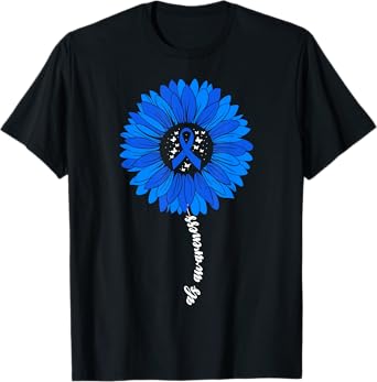 ALS Awareness Month Blue Women Support Ribbon ALS Awareness T-Shirt