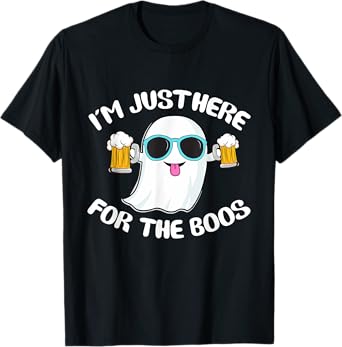 Funny ghost I'm just here for the boos Halloween T-Shirt