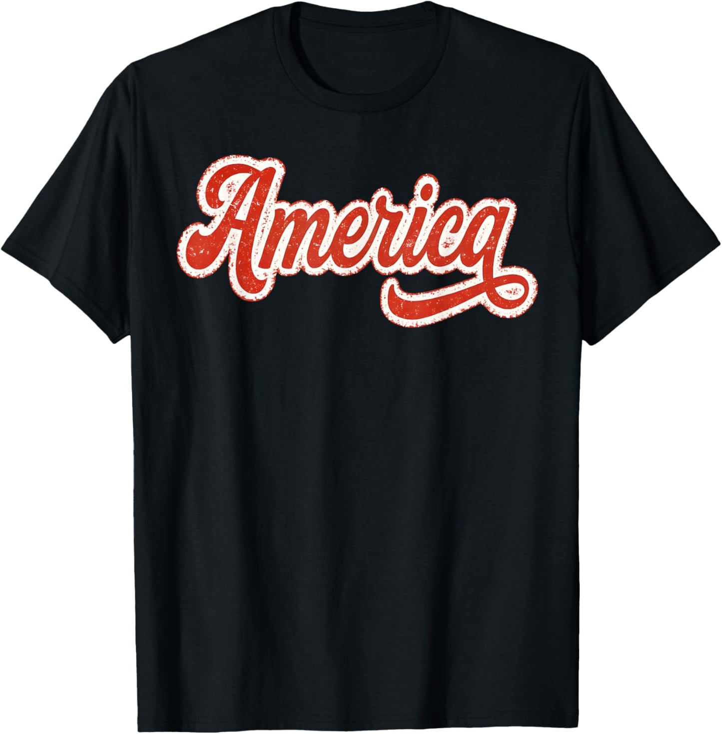 American Retro Distressed Usa Flag Patriotic Men Women Usa T-Shirt