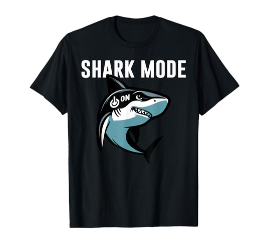 Cool Shark Shark Mode On Beach Funny Shark T-Shirt