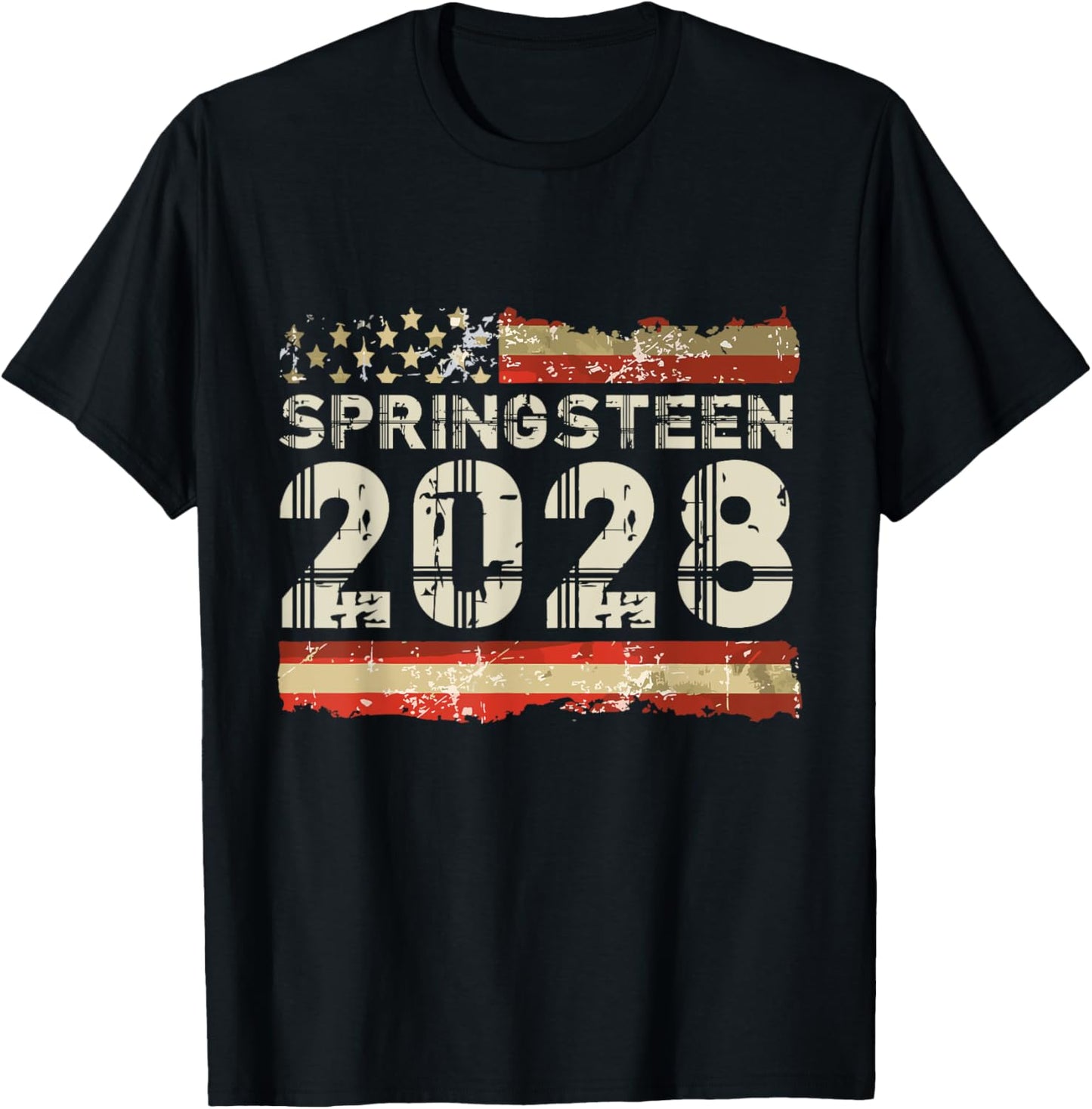 Springsteen 2028 American Flag 4th Of July Womens Mens T-shirt