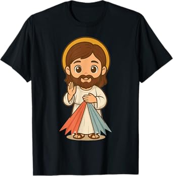 Divine Mercy Image Jesus I Trust in You Catholic Prayer Kids T-Shirt