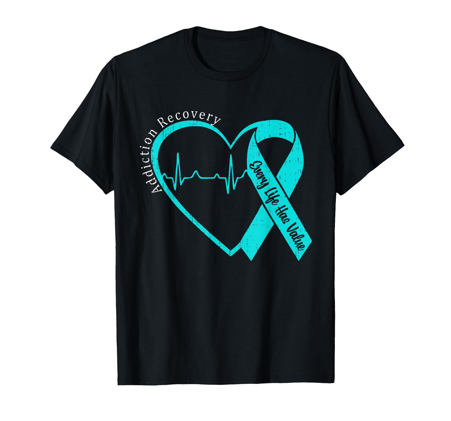 Addiction Recovery Awareness Every Life Has Value Support T-Shirt