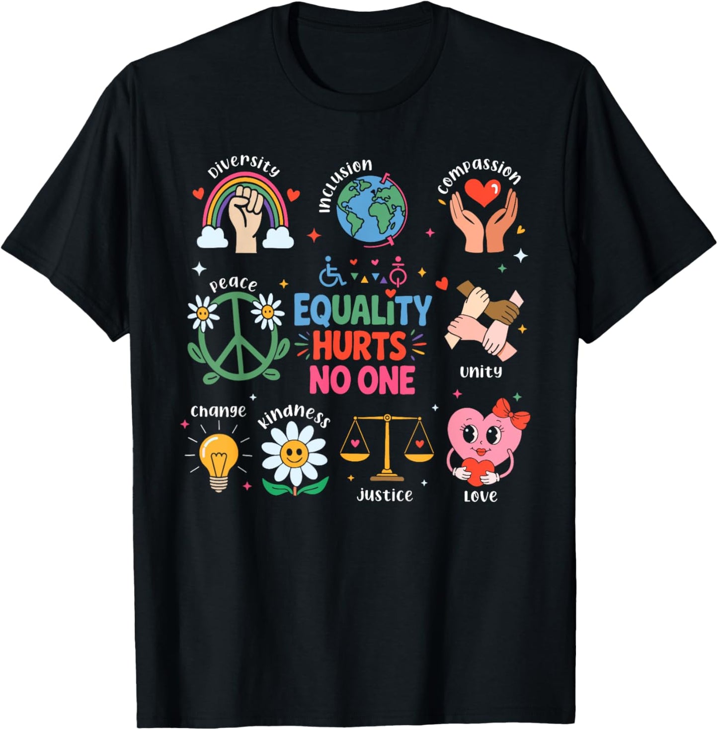 Equality Hurts No One Equal Rights Human Rights LGBTQ Pride T-Shirt