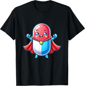 Cute Superhero Tablet Super Pill Hero Pharmacist T-Shirt