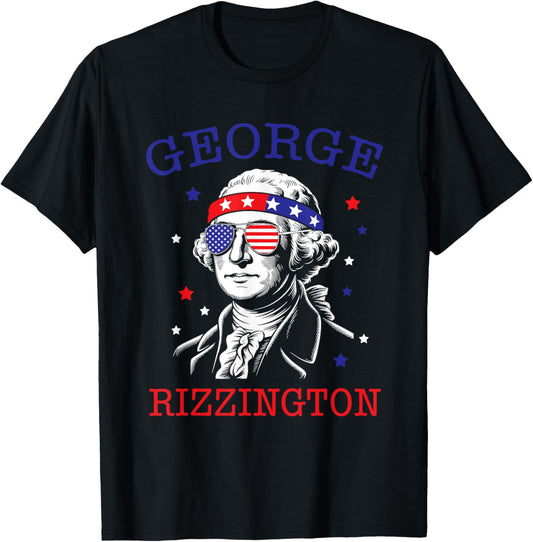Funny George Rizz 4th Of July Flag Shirt Usa T-shirt