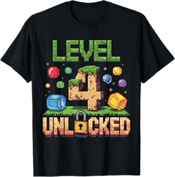 Birthday Children's Shirt Level 4 Unlocked 4 T-Shirt