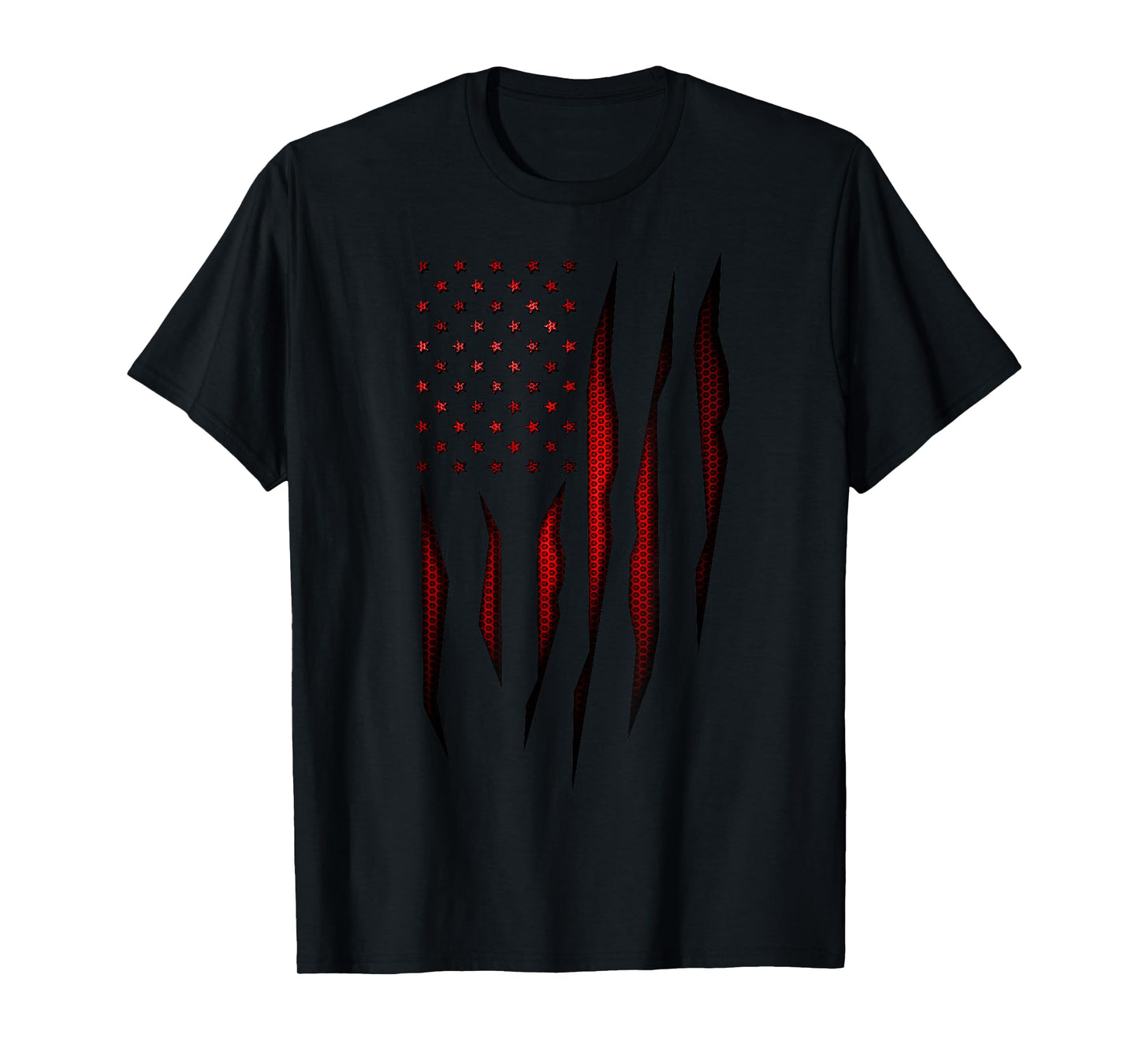 Red Carbon Onyx American Flag T-Shirt