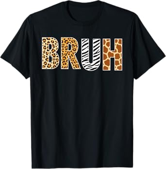 Bruh Zookeeper Safari Animal Print Costume Girls Boys Zoo T-Shirt