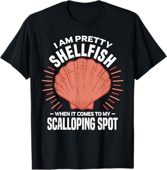 Scalloping Location Scallop Hunter Fishing Snorkling Diving T-Shirt