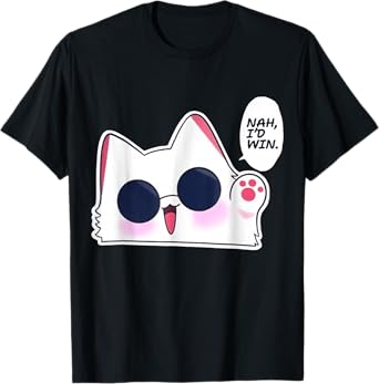 Nah I'd Win Gojo Cat Japanese MEME FUNNY T-Shirt