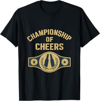 Championship of Cheers Gold Belt Celebration Graphic T-Shirt